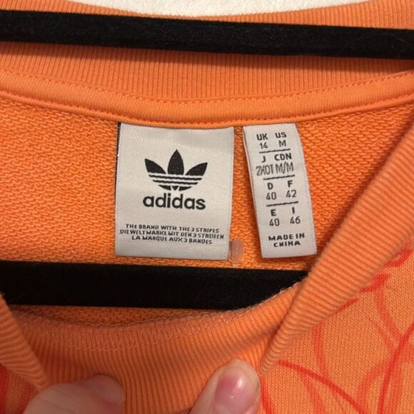 ADIDAS Originals Peach Emblem Sweater Dress - Medium - Picture 4 of 6